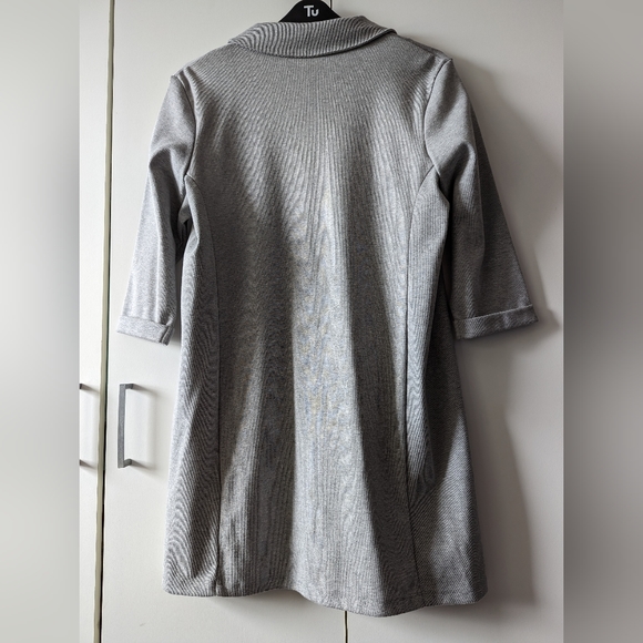 New Grey Marl Longline Jacket Size 16-18 - Picture 3 of 5